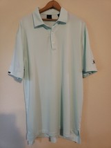 Dunning Golf Polo Shirt Mens XL Blue Striped Poly/spandex Stretch Soft - £10.44 GBP