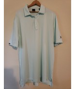 Dunning Golf Polo Shirt Mens XL Blue Striped Poly/spandex Stretch Soft - £9.74 GBP