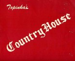 Topinka&#39;s Country House Menu 7 Mile Road Detroit Michigan 1960&#39;s - $77.22