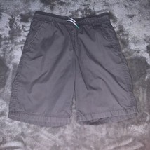 Size Large 12-14 Cat &amp; Jack Solid Gray Grey Cotton Summer Shorts Drawstring  - £11.16 GBP