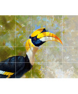 great hornbill exotic bird painting Ceramic Tile Mural patio garden deco... - $121.84 CAD+