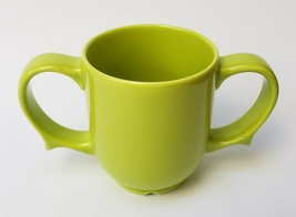 Dignity by Wade 2 Handle Cup Ceramic Green Hold Securely  - $34.60