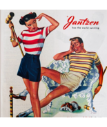 1947 Jantzen Sun Clothes Advertisement Sexy Tan Jan Croquet Fashion DWWW9 - $41.13 CAD