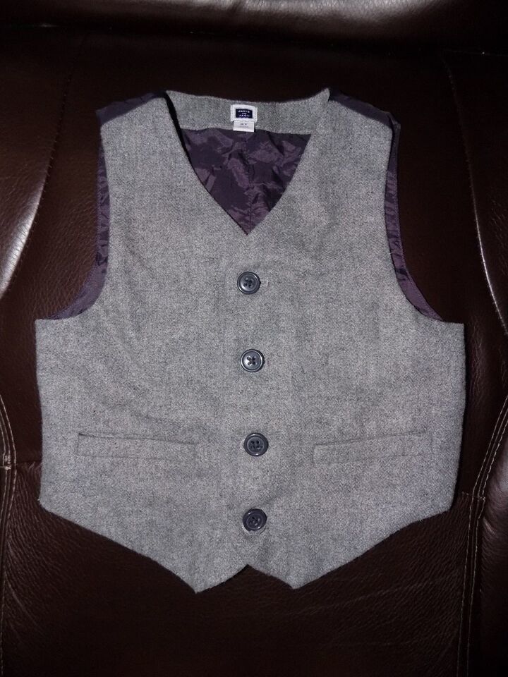 Janie And Jack Gray Button Up Vest Size 2T Boy's EUC - $18.50