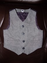 Janie And Jack Gray Button Up Vest Size 2T Boy&#39;s EUC - £14.42 GBP