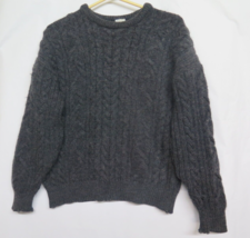 Vintage St Michael British Wool Jumper Sweater Knit Gray 42 M Made In UK - $37.95