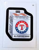 2016 Topps MLB Baseball Wacky Packages Texas Rangers All Purpose Range Sticker T - £1.96 GBP