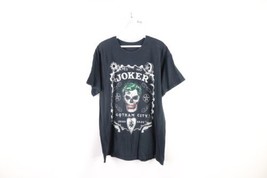 Vintage Mens Size Medium Faded The Joker Gotham City Skull Short Sleeve T-Shirt - £23.22 GBP