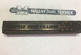 Letterpress Printing Block  Mallay Tool Service - £8.69 GBP