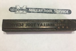 Letterpress Printing Block  Mallay Tool Service - £8.31 GBP