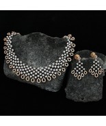 Natural Real Diamond 14kt Gold Bridal Necklace Handmade Wedding Indian J... - £1,486.99 GBP