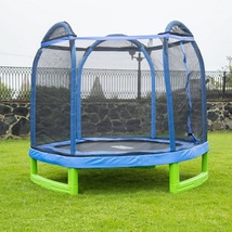 Trampoline 7-Foot Ages 3-10 Kids Bounce Backyard Playground Outdoor Fun Exercise