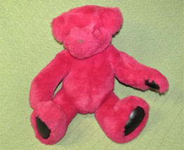 Vintage Gund Victoria&#39;s Secret Teddy Bear Pink Red Plush Stuffed Animal 10&quot; - £6.43 GBP