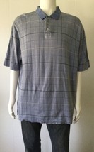 DOCKERS Blue w/Checkered Design Collared 3 Button Golf/Polo Shirt (Size XL) - £11.95 GBP