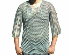 Medieval Aluminum Butted Chainmail Shirt Armor Role Play Costumes 3XL Christmas - £77.63 GBP