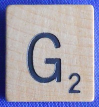 Scrabble Tiles Replacement Letter G Natural Wooden Craft Game Piece Part - £0.96 GBP