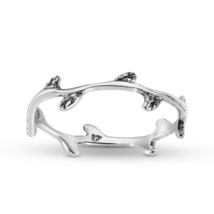 Endless Olive Crown Branch Sterling Silver Band Ring-7 - £11.07 GBP
