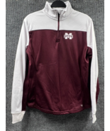 Mississippi State Bulldogs Windshirt Women Large 1/4 Zip Pullover Thumb ... - $19.78