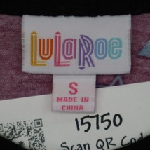 Lula Roe Shirt Womens S Purple Colorblock Round Neck Quarter Sleeve Casual Tee - £18.13 GBP
