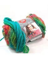 Red Heart Unforgettable Yarn Rainforest E793 variegated green pink red o... - $371.45 MXN