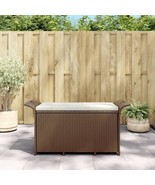 vidaXL Garden Bench Brown Polyethylene Rattan 45.7 x 18.1 x 22.4 in - $2,863.04 MXN