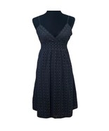 Calvin Klein Black Eyelet Cotton Knee Length Dress Size 0 - £25.17 GBP