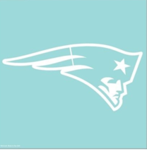 New England Patriots NFL 8&quot;x8&quot; White Decal Sticker Primary Team Logo Die... - $173.82 MXN
