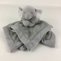 Elephant Plush Security Baby Blanket Lovey Gray Icing Satin Trim 2016 Carter’s - £31.22 GBP
