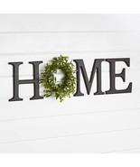 4 Pc. HOME Sign Faux Wreath Indoor Outdoor Porch Living Room Wall Wood A... - $19.79