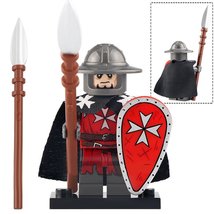 The Knights Hospitaller Spearmen the Crusader Army 10pcs Minifigure Bricks Toys - £18.91 GBP