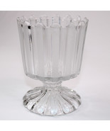 Vintage Glass Bowl Dish Candy Candle Holder With Stripes Rare Glass Cand... - £8.45 GBP