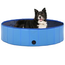 Foldable Dog Swimming Pool Blue 120x30 cm PVC - £22.29 GBP