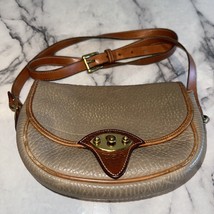 Vintage Dooney &amp; Bourke Cavalry Trooper Shoulder Bag Crossbody Taupe Cam... - $99.00