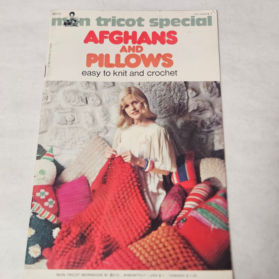 Afghans and Pillows Mon Tricot Special No. 0D13 - $8.48