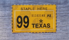 1999 TEXAS LICENSE PLATE RENEWAL STICKER -NEW/UNUSED/NOS - £4.48 GBP