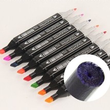 30 Colors Twin Tip Alcohol Marker Pen Premium Broad Sketch Graphic Art. - £23.38 GBP