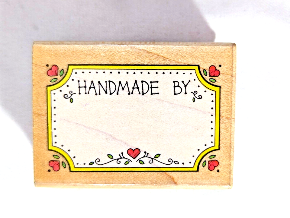 Homemade By Hero Arts Rubber Stamp Wood Mounted 2.5 x 1.75 Inches Vintage 1990 - $17.03