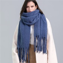 Thick Winter Women Scarf Long 220x50cm Warm Lady Wrap Scarves Shawl Big Tassel - £25.04 GBP