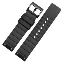 23mm Silicone Rubber Strap for Cartier Santos 100 Watch Butterfly Buckle - $25.50