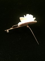  Vintage Krementz rose and gold leaves brooch and screw back earrings image 4