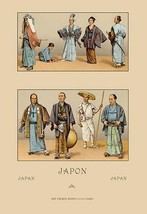 Traditional Dress of Diverse Japanese Castes by Auguste Racinet - Art Print - £17.19 GBP+