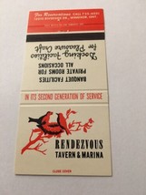 Vintage Matchbook Cover Matchcover Rendezvous Tavern &amp; Marina Ontario Canada - £2.08 GBP