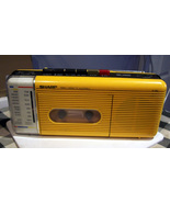 SHARP QT-V5 RADIO CASSETTE RECORDER Yellow  - SERVICED - $225.00