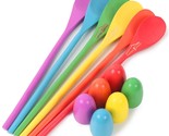 12 Pcs Egg Spoon Race Game Sets, Wooden Egg Balance Game Relay Race Game... - $23.99