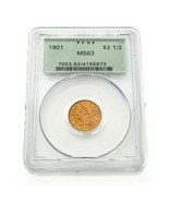 1901 Gold Liberty Head Quarters Eagle Graded By PCGS As MS-63 Old Stand-... - €1.039,48 EUR
