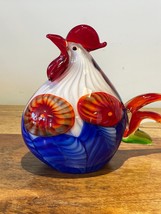 Murano hand-made stained glass sculpture &quot; Rooster &quot; - £235.58 GBP