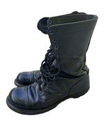 Vintage Double H 975 Military Jump Boots Men&#39;s Size 9D Black Leather Cap... - £34.94 GBP