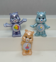 Care Bears Blind Bag Pearlized mini figure lot 3 Bedtime Birthday Harmony - $16.82