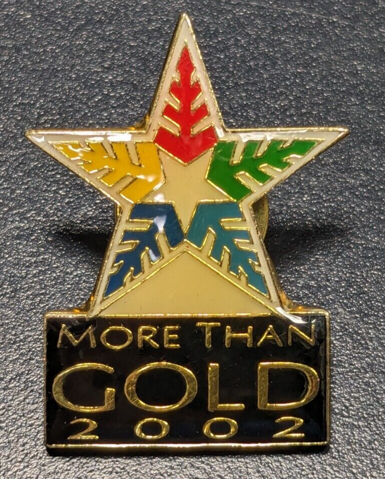 MORE THAN GOLD - Olympic ~ 2002 Salt Lake ~ Hat Lapel Backpack Pin - $9.89