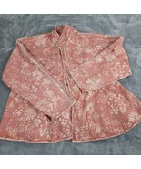 Free People Jacket Women Apricot Floral Lua Bed Preppy Cotton Denim Size... - $72.57